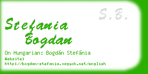 stefania bogdan business card
